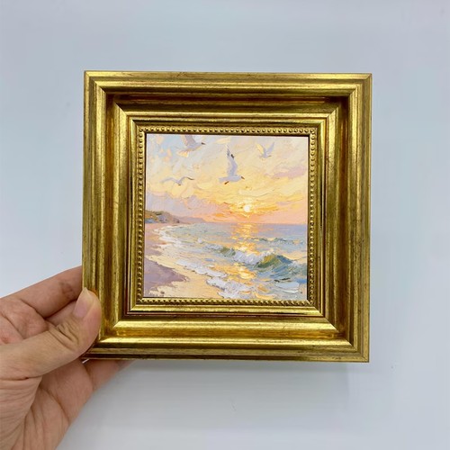 Sunset beach seagull golden - sunset,