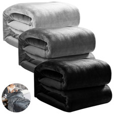 Luxury Thick Mink Blanket Large Faux Fur Fleece Sofa Bed Throw Couch Warm Soft