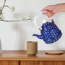  Enamel Tea Kettle Vintage