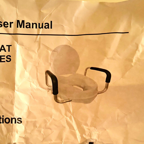 Atek raised toilet seat lid - raised, w/