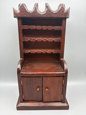 Vintage Wooden Handmade Miniature Sample Apprentice Piece Dolls Welsh Dresser