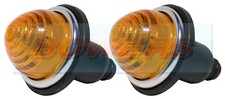 2x LAND ROVER CLASSIC MINI FRONT/REAR AMBER INDICATOR LAMPS LIGHTS AS LUCAS L594
