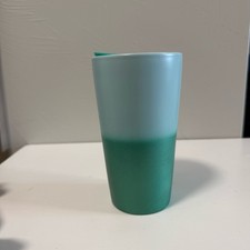 NWT Starbucks 2021 Two Tone Mint Sea Foam Apple Green Ceramic Travel Tumbler Mug