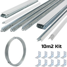 10m2 White Suspended Ceiling Grid System Metal Kit Frame Suspension 600mm x 600