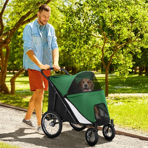 Foldable dog stroller - foldable, with