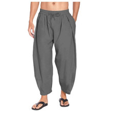 Harem Pants Streetwear Cotton Causal Mens Trousers