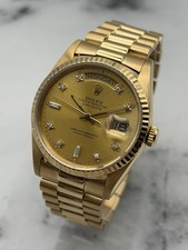 Rolex Day-Date 36 - 18238 - Year 1990 - Champagne Diamond Dial - £13,750 Collect