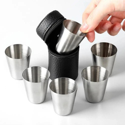 Mini stainless steel cups - stainless,