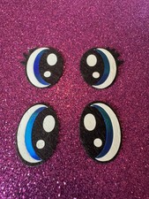 Felt Eyes For Crafting/ Amigurumi/ Handmade Toys. Set Of 3.Metallic Blue.