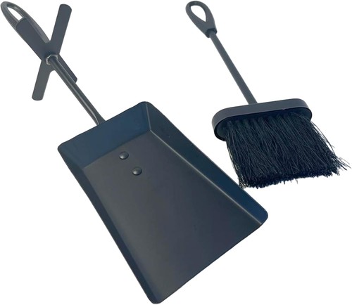 Fireside brush and pan shovel - brush,