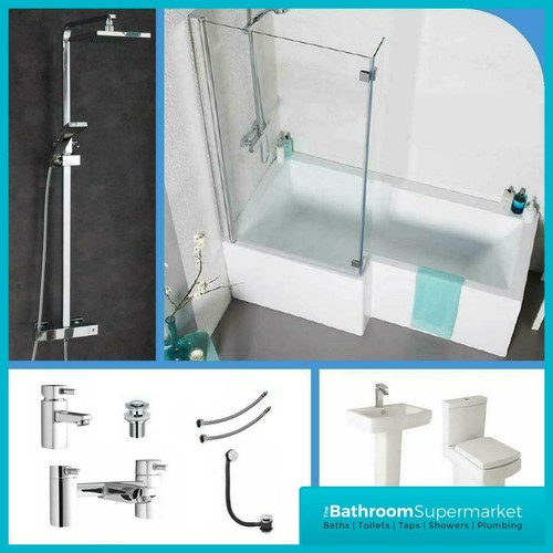 Shaped bathroom suite - suite, 1500mm
