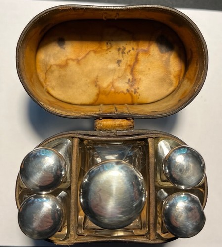 Antique travel set glass - travel,