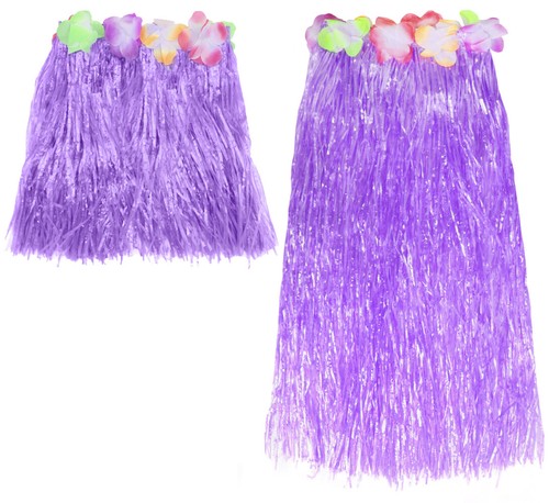 Purple grass hula skirt - hula,