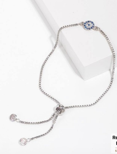 Cubic zirconia adjustable pull - zirconia,