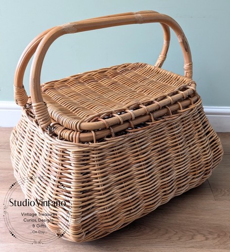Vintage wicker cane picnic - vintage, &