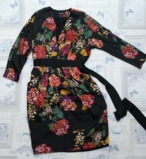 Floral Black Dress Size 6 UK