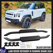 FOR LAND ROVER DEFENDER 90 L663 RUNNING BOARD SIDE STEPS BLACK EDITION 2020+