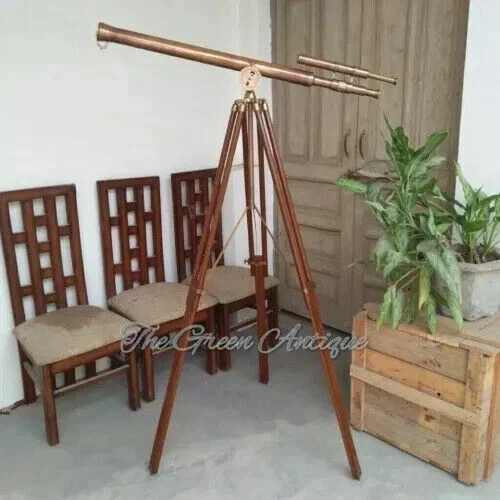 Large telescope antique brass - large,