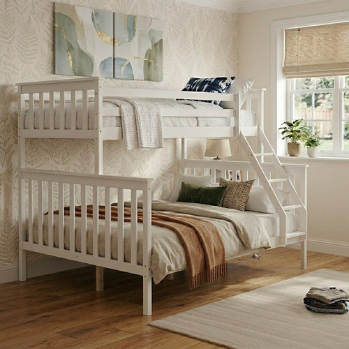 Triple sleeper bunk bed - sleeper, white