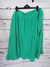 LADIES YOURS GREEN PATTERNED A LINE STRETCH WAIST SKIRT SIZE 26/28