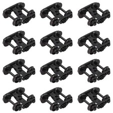 12pcs HO Gauge 1:87 Roller Bearing Truck Bogies 4-Springs 33" Plastic Wheel