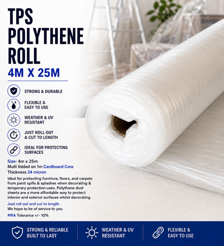 Clear builders polythene - builders,