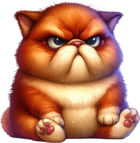 Funny grumpy kitten - grumpy, cat