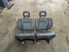 SHOGUN MK2 PAJERO SECOND ROW SEATS GREY LEATHER V46W MR758753 & MR758755 (S14)