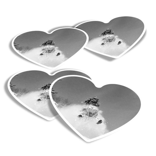Heart stickers bw - bw,