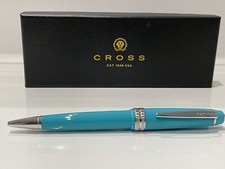 Cross Teal Silver/Chrome trim Bailey Light Ballpoint Pen - Chrome Trim With Box