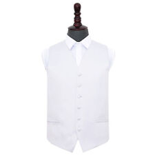 Mens Boys Waistcoat Plain Satin Formal Casual Wedding Tuxedo Vest by DQT