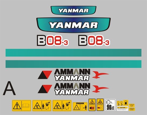 Yanmar b08 mini digger decal - yanmar,