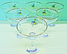 VINTAGE RETRO 1960s 70s SET 6 BABYCHAM GLASSES  V G C   (4 SETS AVAILABLE )
