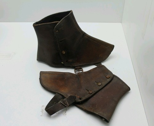 Vintage leather spats - vintage,