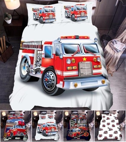 Firetruck quilt duvet cover - quilt,
