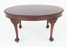 Chippendale Dining Table Extending Mahogany 1890 Revival