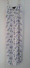BNWT Primark Size 10 Maxi Dress In White & Purple Floral Design       Rrp £15