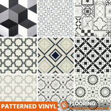 Patterned Vinyl Flooring Roll | Retro, Tile & Geometric Designs | 2/3m Wide