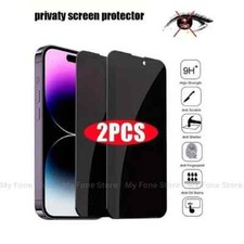 2Pck Privacy Private Glass Screen Protector For iphone 11 12 13 14 15 16 PRO MAX