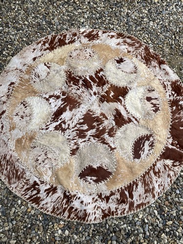 Handmade round rug genuine - rug,