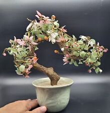 Chinese Vintage Glass Cherry Blossom Bonsai Tree