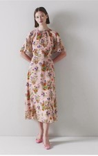 L K Bennett Elowen Pink Midi