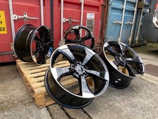 4X R19 5x112 Skoda TTRS S3 Style Black Wheels Fits For Superb Octavia