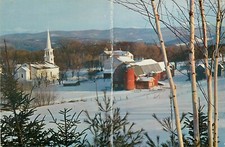 Connecticut Coke Fuel Giant Vintage Postcard 9"x6" Advertising Farm Church Scene