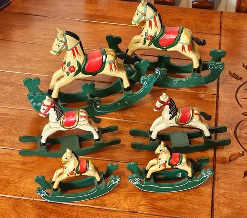 Folk art wooden rocking - 6,