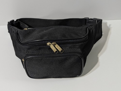 Vintage black canvas multi - black, multi-zip