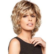 Women Ladies Cosplay Real Natural Short Wavy Curly Pixie Cut Wig Hair Full Wigs