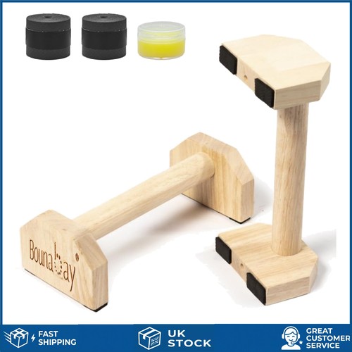 Solid rubberwood parallettes - solid,