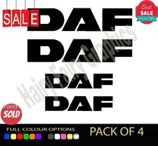 4x DAF Vinyl Sticker Decal Car