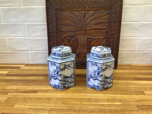 Pair vintage chinese ginger - chinese,